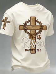 Men's He is Risen MATTHEW 28:6 short sleeves t-shirt
