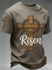 Men's He is Risen MATTHEW 28:6 short sleeves t-shirt