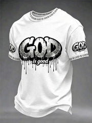 Men's Christian God Is Good Cross Short Sleeve T-shirt