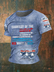 Men's Courtesy Of The Red White And Blue short sleeves t-shirt