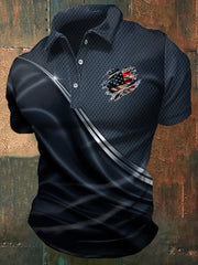 Men's Independence Day American Flag Graphic Print Casual Top