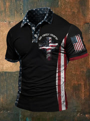 Men's 4th of July Independence Day Patriotic Flag Printed Casual Tops