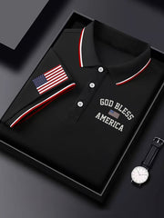 Men's USA Print short sleeve polo shirt