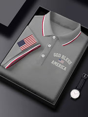 Men's USA Print short sleeve polo shirt