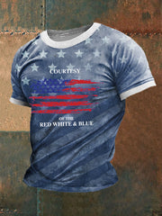 Men's Courtesy Of The Red White And Blue short sleeves t-shirt