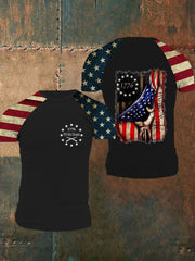 Men's Independence Day We The People 1776 Flag Short Sleeve Shirt