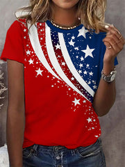 Women's Independence Day Print Casual Tee