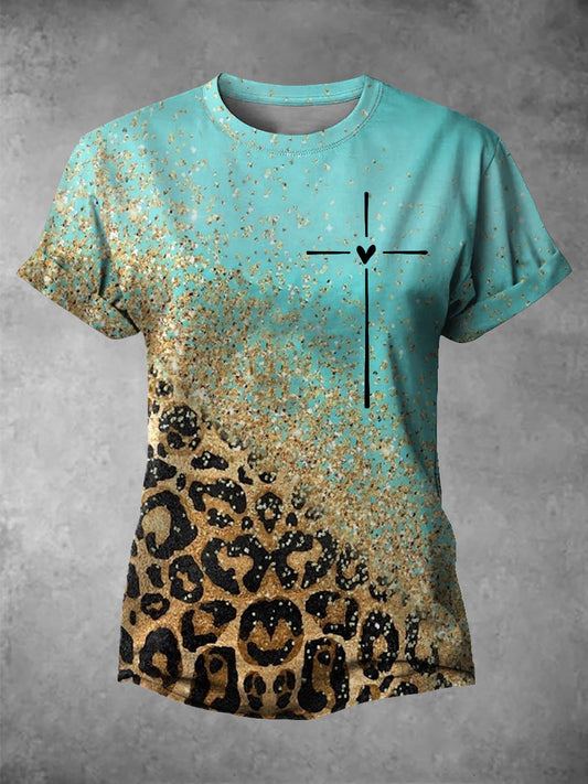 Women's Faith Cross Print T-Shirt