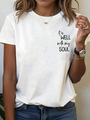 Women's It Is Well With My Soul Short Sleeve T-Shirt