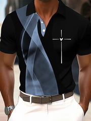 Men's Faith Cross Printed Casual T-shirt