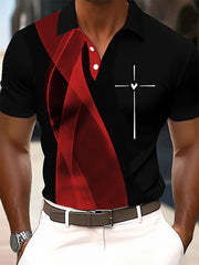Men's Faith Cross Printed Casual T-shirt