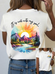 Women's It is Well With My Soul Print T-Shirt
