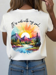 Women's It is Well With My Soul Print T-Shirt