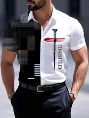 Men's Finished Nail Cross Short Sleeve Shirt