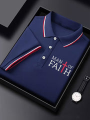 Man Faith Cross Man Of Faith Print Short Sleeve Top