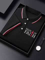 Man Faith Cross Man Of Faith Print Short Sleeve Top