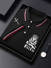 Man Faith Cross Man Of Faith Print Short Sleeve Top