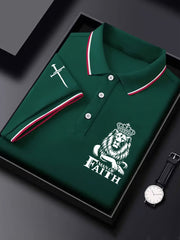 Man Faith Cross Man Of Faith Print Short Sleeve Top