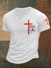 Men's Jeremiah 29:11 Christian Religious Bible Verse Cross Print Tee