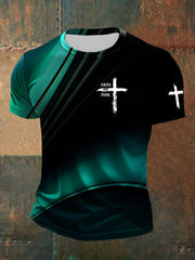 Men's Faith Over Fear Cross Casual Short Sleeve T-shirt