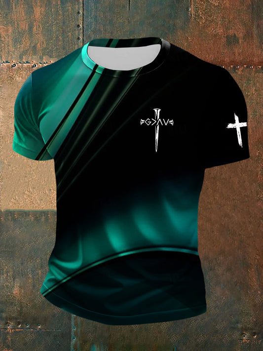 Men's  Faith Cross Casual Short Sleeve T-shirt