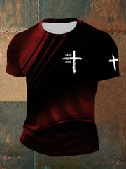 Men's Faith Over Fear Cross Casual Short Sleeve T-shirt
