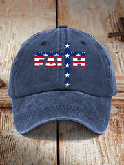 Faith Cross American Flag Print Unisex Hat