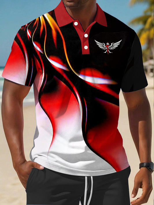 Men's Faith Cross Casual Business Short Sleeve Shirt