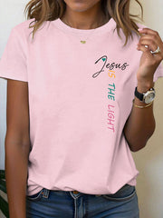 Women's Jesus is the Light Floral Christian T-Shirt