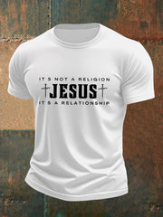 Men's Jesus It's No Religion It's A Relationship Short Sleeve T-shirt