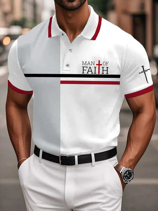 Men's Man Of Faith Cross Short Sleeve Top