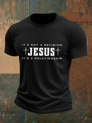 Men's Jesus It's No Religion It's A Relationship Short Sleeve T-shirt