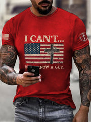 Men's I Can't But I Know A Guy Printed Casual T-Shirt