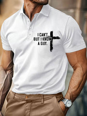 Men's I Can't But I Know A Guy Printed Casual Button T-Shirt