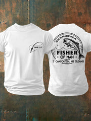 Men's Jesus Made Me A Fisherman Mark 1:17 Casual Tee