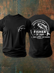 Men's Jesus Made Me A Fisherman Mark 1:17 Casual Tee
