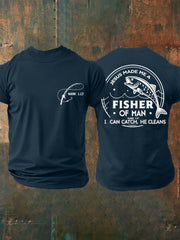 Men's Jesus Made Me A Fisherman Mark 1:17 Casual Tee