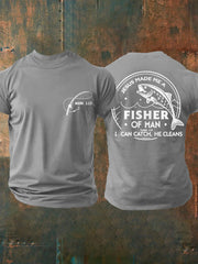 Men's Jesus Made Me A Fisherman Mark 1:17 Casual Tee