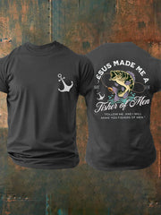 Men's Jesus Made Me A Fisher Of Men Casual Tee
