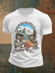 Men's Fisher Of Men Matthew 4:19 Bible Verse Casual Tee