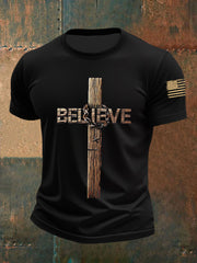Men's Believe Cross Short Sleeves T-shirt