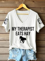 Women's Funny Western Horse Lover Short Sleeve T-Shirt