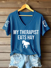 Women's Funny Western Horse Lover Short Sleeve T-Shirt