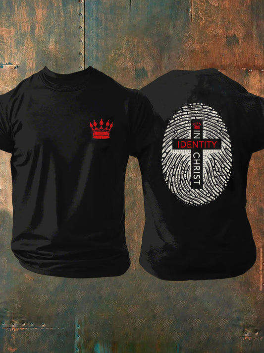 Men's Identity in Christ Printed Casual T-Shirt