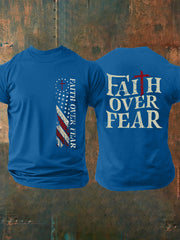 Men's Faith Over Fear Cross Short Sleeve T-shirt