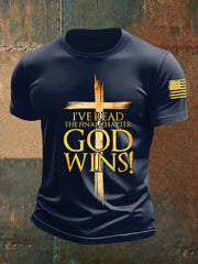 Men's I've Read The Final Chapter God Wins Short-sleeved T-shirt