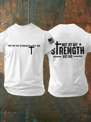 Men's Not By My Strength But His Short-sleeved T-shirt