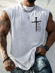 Men's There is Power in The Name of Jesus Cross Vest