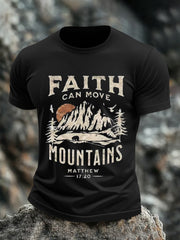 Men's Faith Can Move Mountains Short-sleeved T-shirt