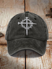 Unisex Nailed Crosses Print Hat